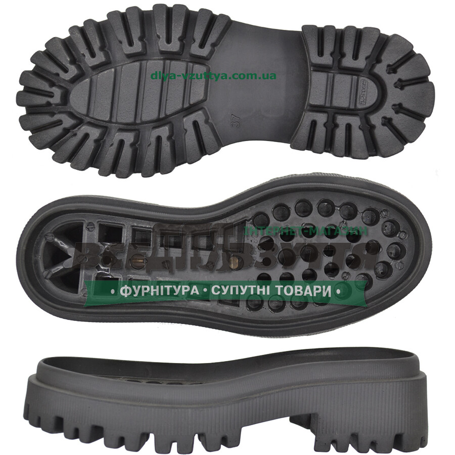 3333 PU  р. 36-41  кіл-р. ЧЕРНИЙ  / Підошва жіноча