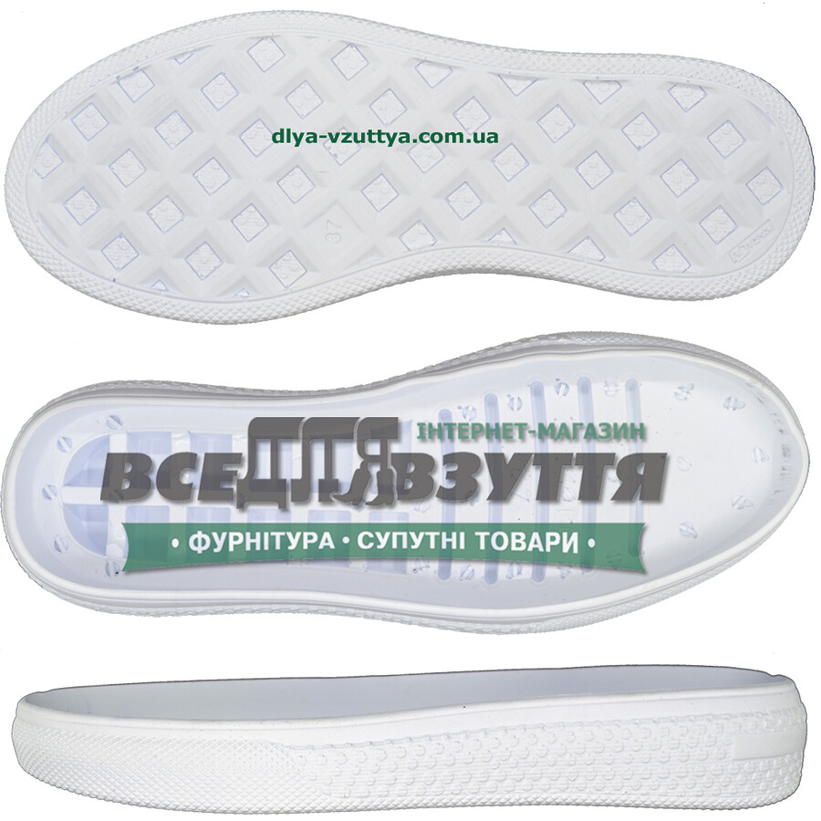 3334 PU  р. 36-41  цв. БЕЛЫЙ  / Подошва женская