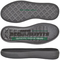 3334 PU  р. 36-41  кіл-р. ЧЕРНИЙ  / Підошва жіноча