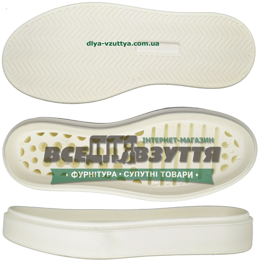 5532 PU р.43-45 кіл-р. БІЛИЙ / Підошва чоловіча