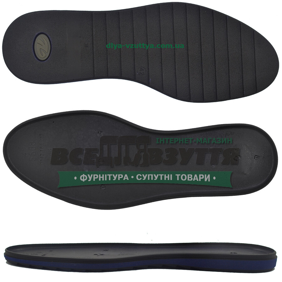 5568 PU р. 39-45 (синяя вставка)  / Підошва чоловіча