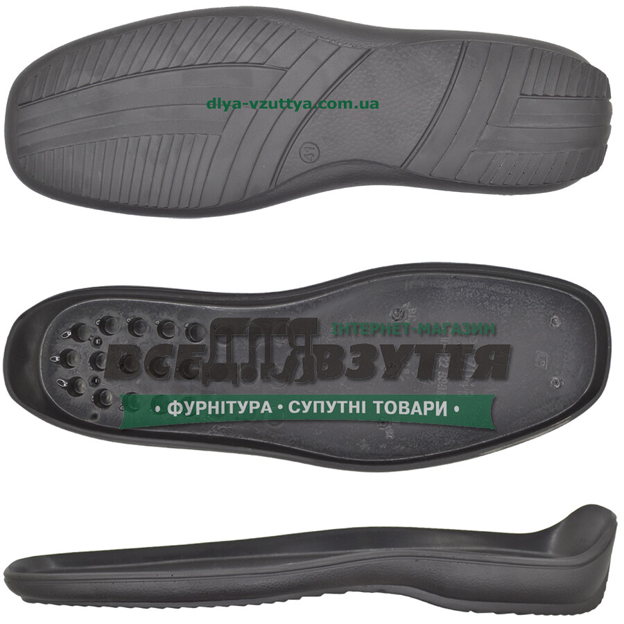 7048 PU р.40-45 кіл-р. ЧЕРНИЙ Підошва чоловіча