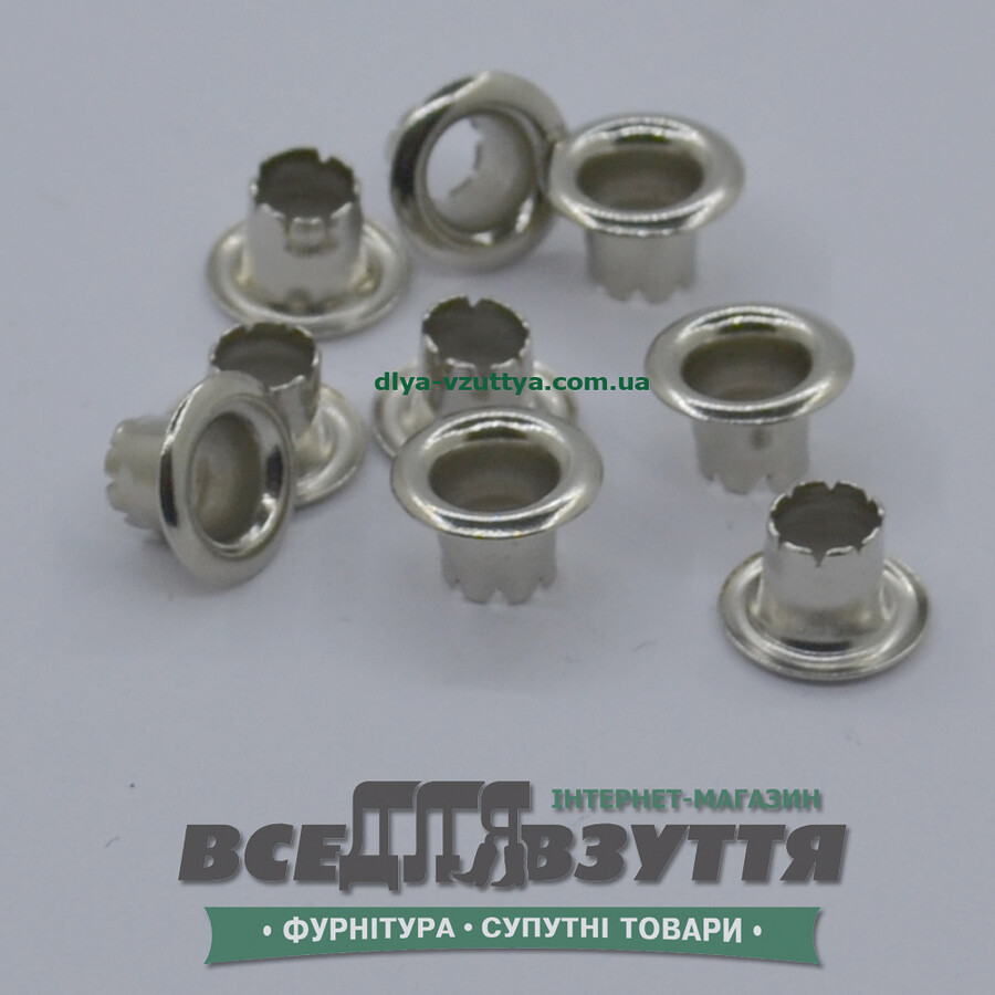 Блочка під шнурок Ø 4,2 мм (3508) кіл-р. Хром