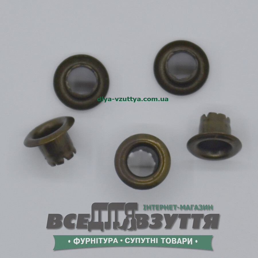 Блочка під шнурок Ø 5,2 мм (3511) кіл-р. Антик