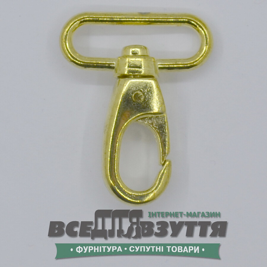 Карабин галантерейный 25мм (4018) цв. Золото