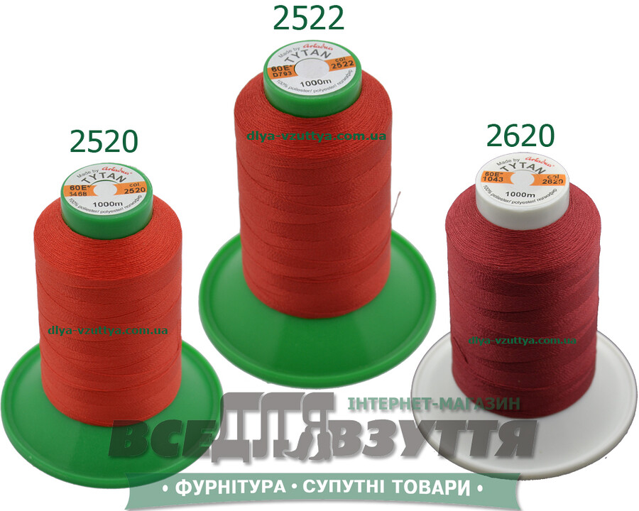 Нитки Tytan (ТИТАН) №60 Красний