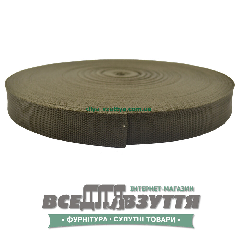 Лента ременная 25мм цв. Хаки