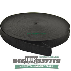Лента ременная 30мм цв. Черный