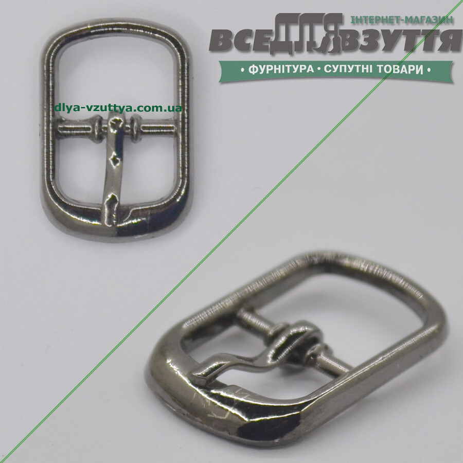 Пряжка для обуви (10154) 10,5мм цв. Темный никель