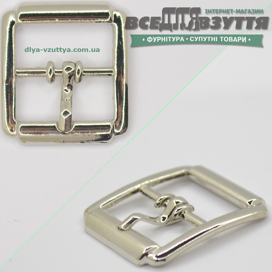 Пряжка для взуття (37838) 19мм кіл-р. Хром