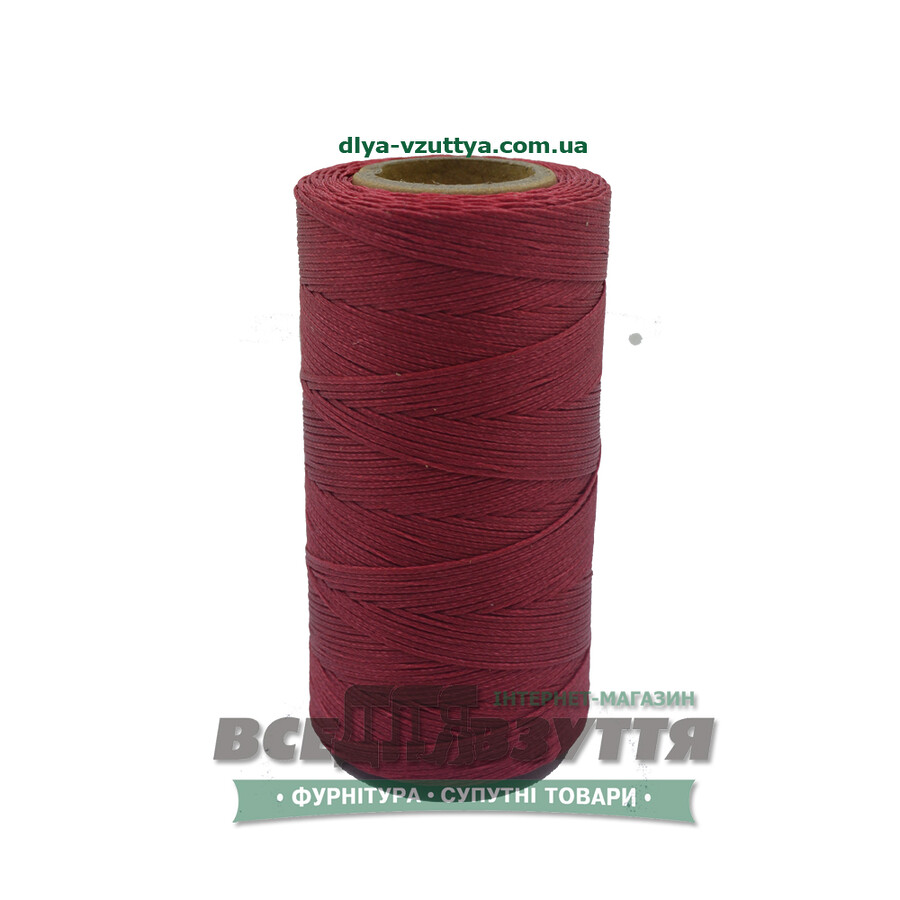 Шнур вощений плоский 1.0мм 200м кіл-р. Красний