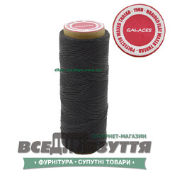 Шнур вощеный плоский 0,8 мм (150D)S999  цв. Черный
