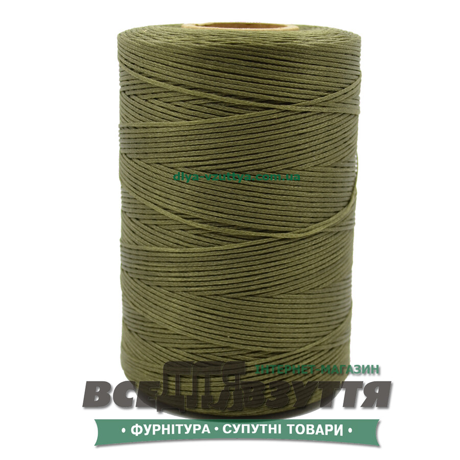 Шнур вощений плоский 1.0мм 500м кіл-р.Хаки