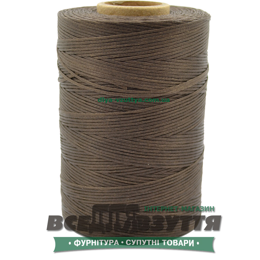 Шнур вощеный плоский 1.0мм 500м цв.Коричневый