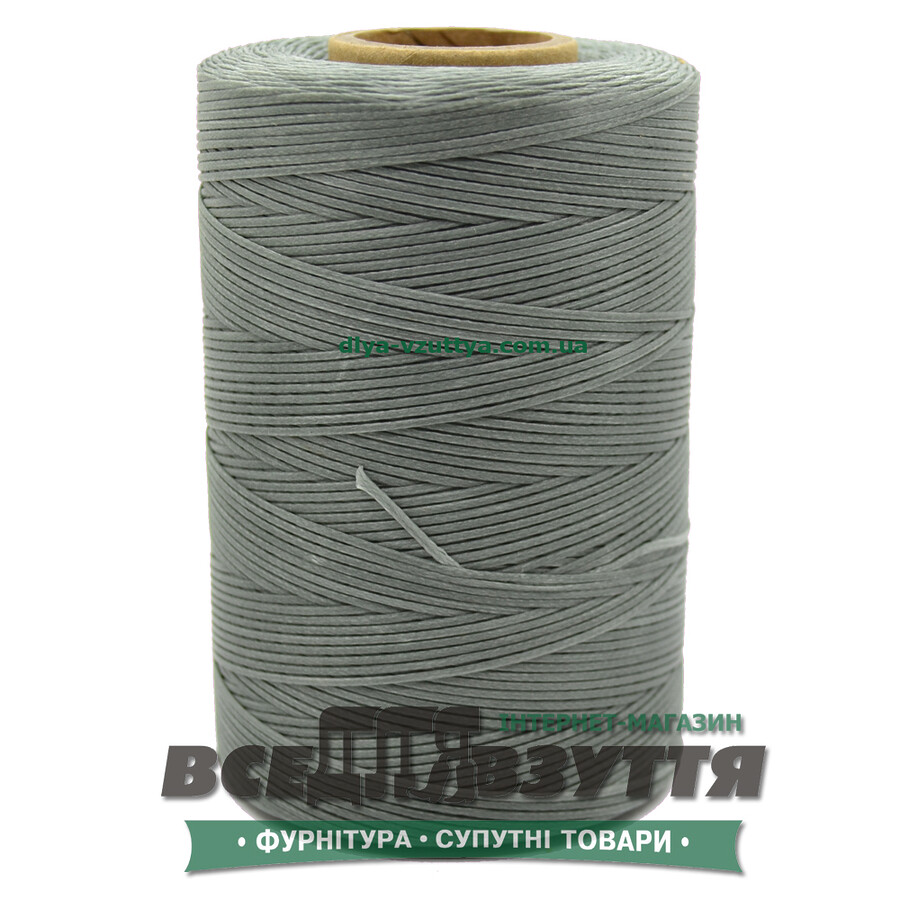 Шнур вощеный плоский 1.0мм 500м цв.Темно-серый