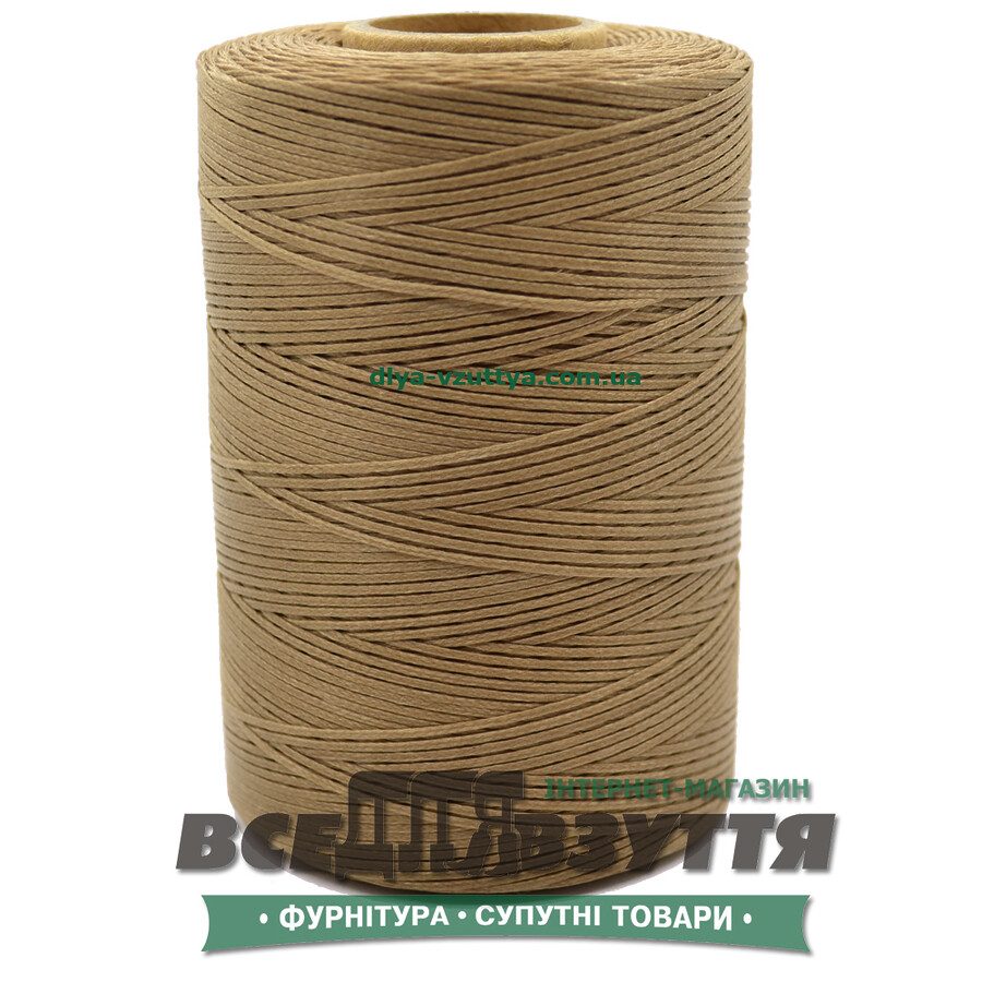 Шнур вощений плоский 1.0мм 500м кіл-р.Темно-бежевий