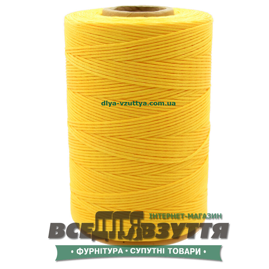 Шнур вощений плоский 1.0мм 500м кіл-р.Желтий