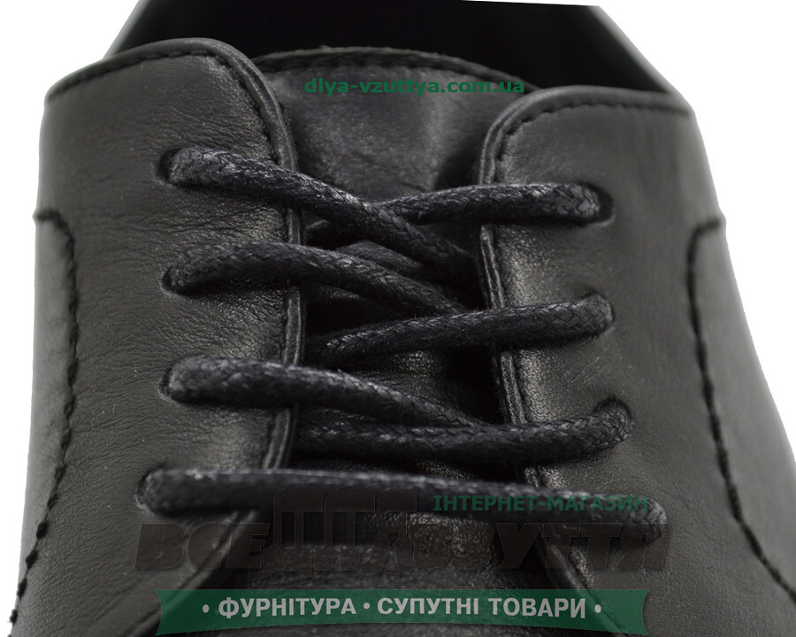 Шнурок вощений круглий 1.2.8 (150см) чорний