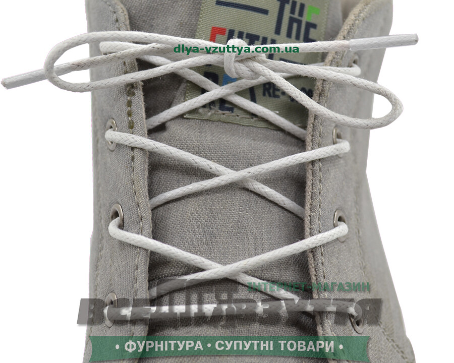 Шнурок вощеный круглый 1.2.0 (70см) белый