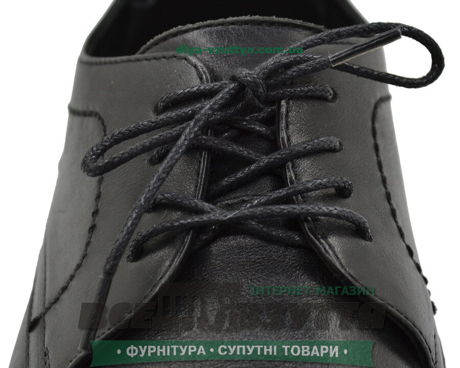 Шнурок вощений круглий 1.2.0 (80см) чорний