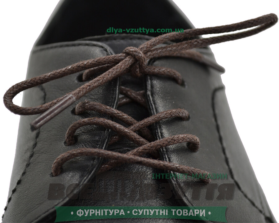 Шнурок вощений круглий 1.2.0 (90см) коричневий