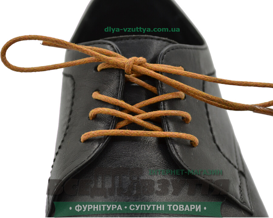 Шнурок вощеный круглый 1.2.0 (80см) рыжий