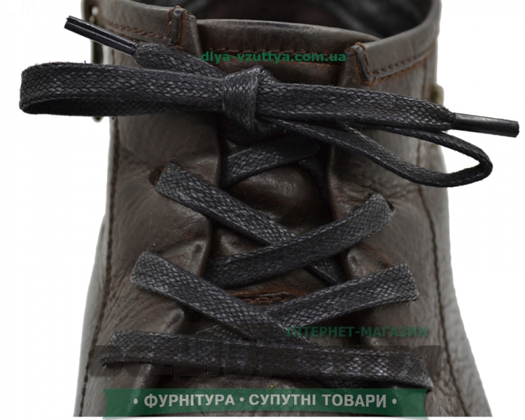 Шнурок вощеный плоский 2х5 (80см) черный