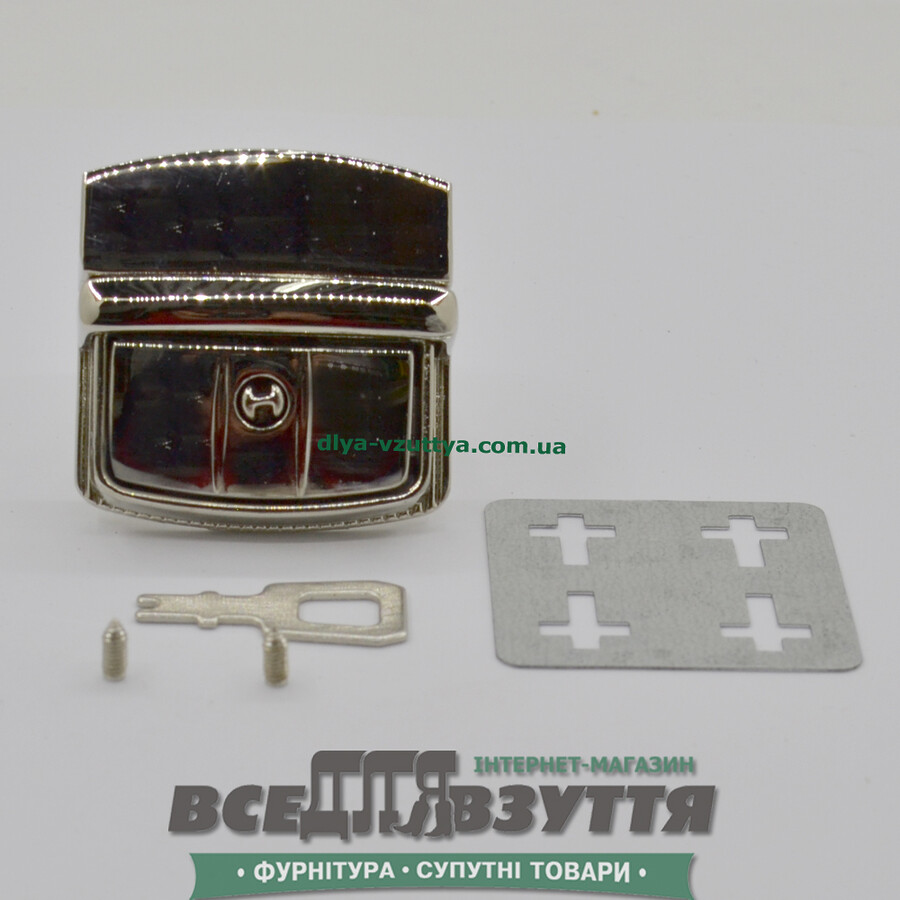 Замок на барсектку арт.4540 42мм кіл-р. Хром