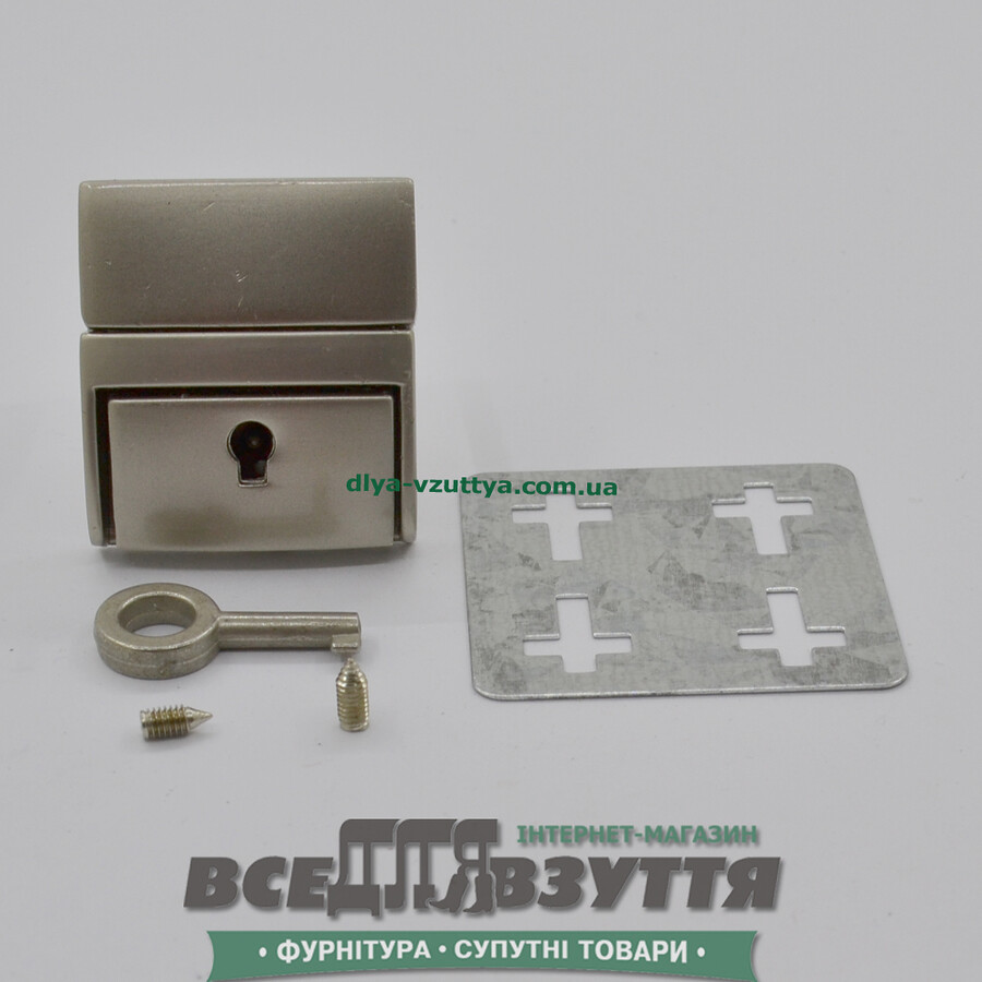 Замок на барсектку арт.4542 31мм кіл-р. Хром